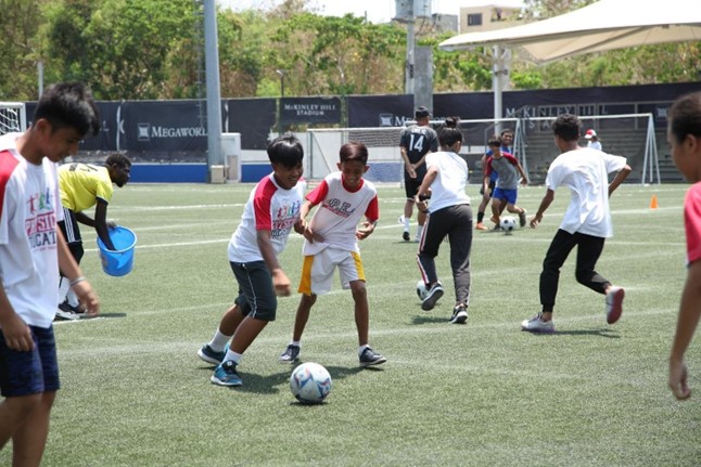 Philam Life Kicks Football Clinic Into Higher Gear With Tottenham Hotspur Coaches