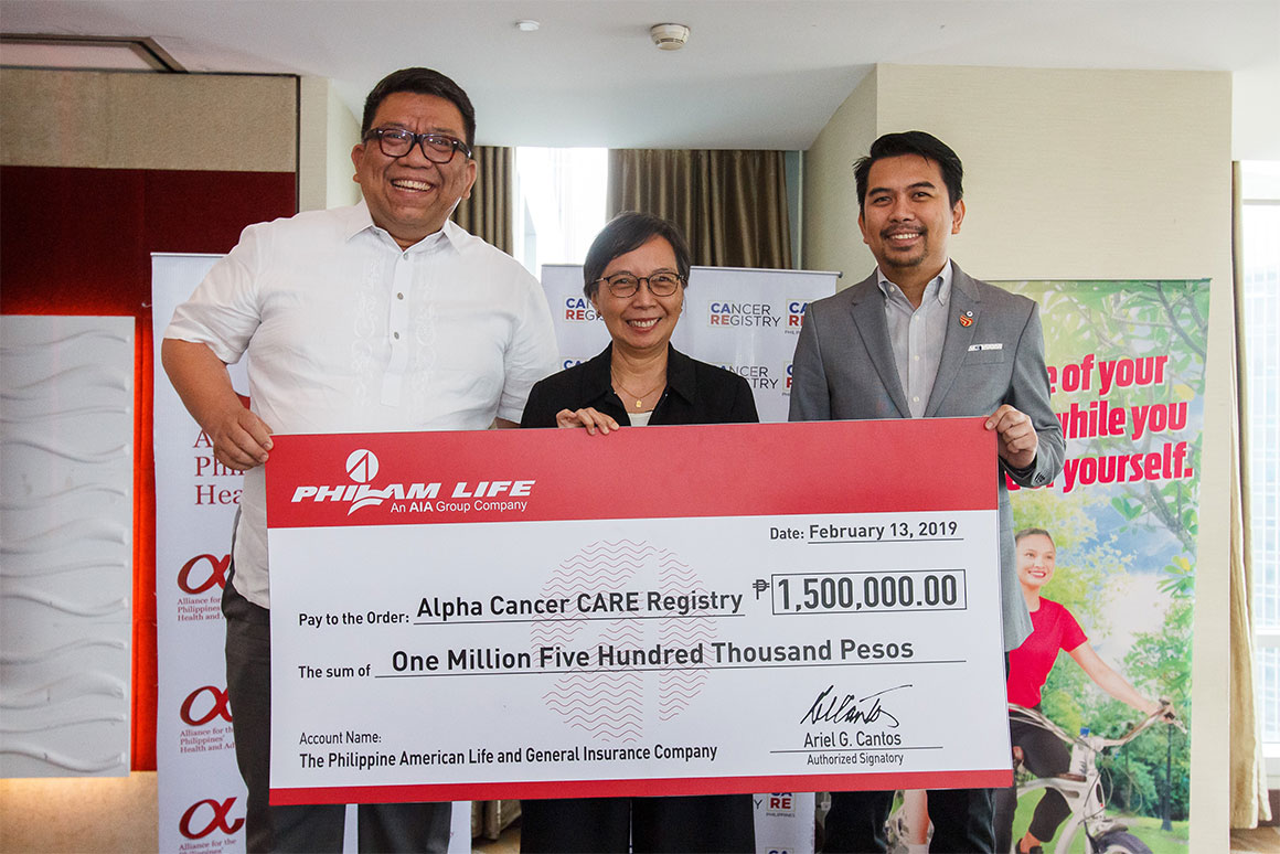 PHILAM LIFE TURNS OVER PHP1.5M DONATION FOR CANCER REGISTRY